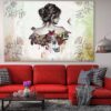 Mysterious Woman with Butterflies Digital Art Print 100% Australian Made - Image 2