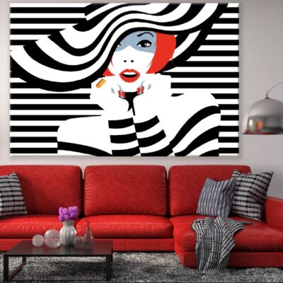 Fashion Girl With Hat Illustration Print 100% Australian Made