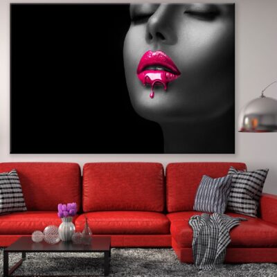 Girl With Red Lipstick Dripping Photograph Print 100% Australian Made