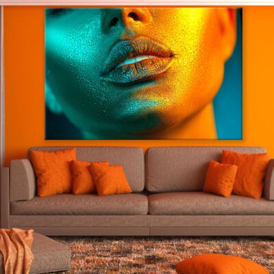 Woman with Metallic Shine Makeup Photograph Print 100% Australian Made