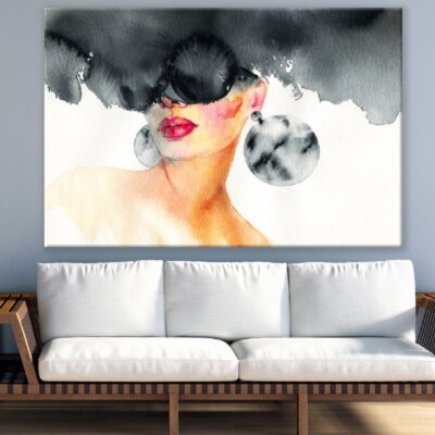 Makeup Girl With Sunglasses Watercolor Painting Print 100% Australian Made