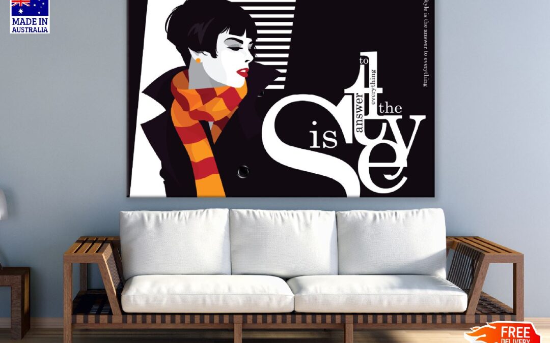 Stylish Girl with Quote Illustration Print 100% Australian Made