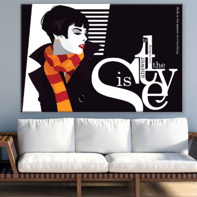 Stylish Girl with Quote Illustration Print 100% Australian Made