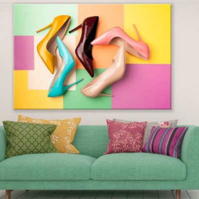 Colored Women's Shoes Photograph Print 100% Australian Made