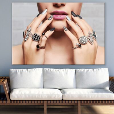 Woman Hands with Jewelry Rings Photograph Print 100% Australian Made
