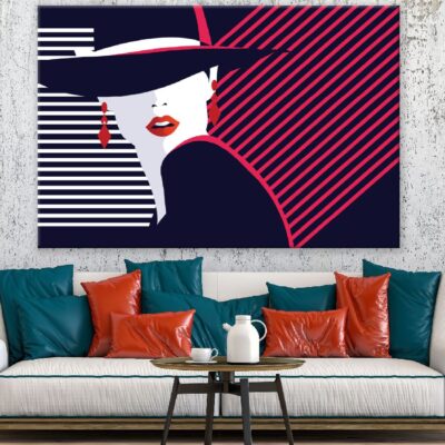 Fashion Woman with Hat Illustration Print 100% Australian Made