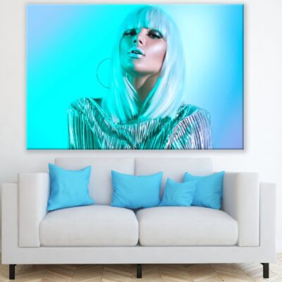 Fashion Model Girl with Blue Hair Photograph Print 100% Australian Made