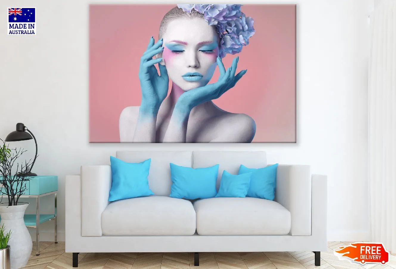 Young Woman with Flower Hairstyle Photograph Print 100% Australian Made - Image 2