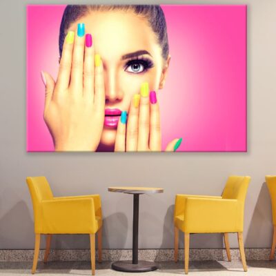 Girl Face with Nail Polish Photograph Print 100% Australian Made