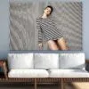Woman in Striped Dress Photograph Print 100% Australian Made - Image 2