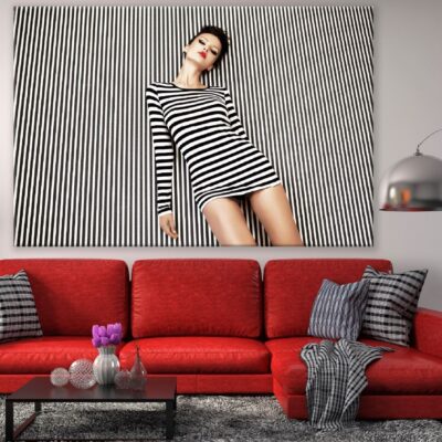 Woman in Striped Dress Photograph Print 100% Australian Made