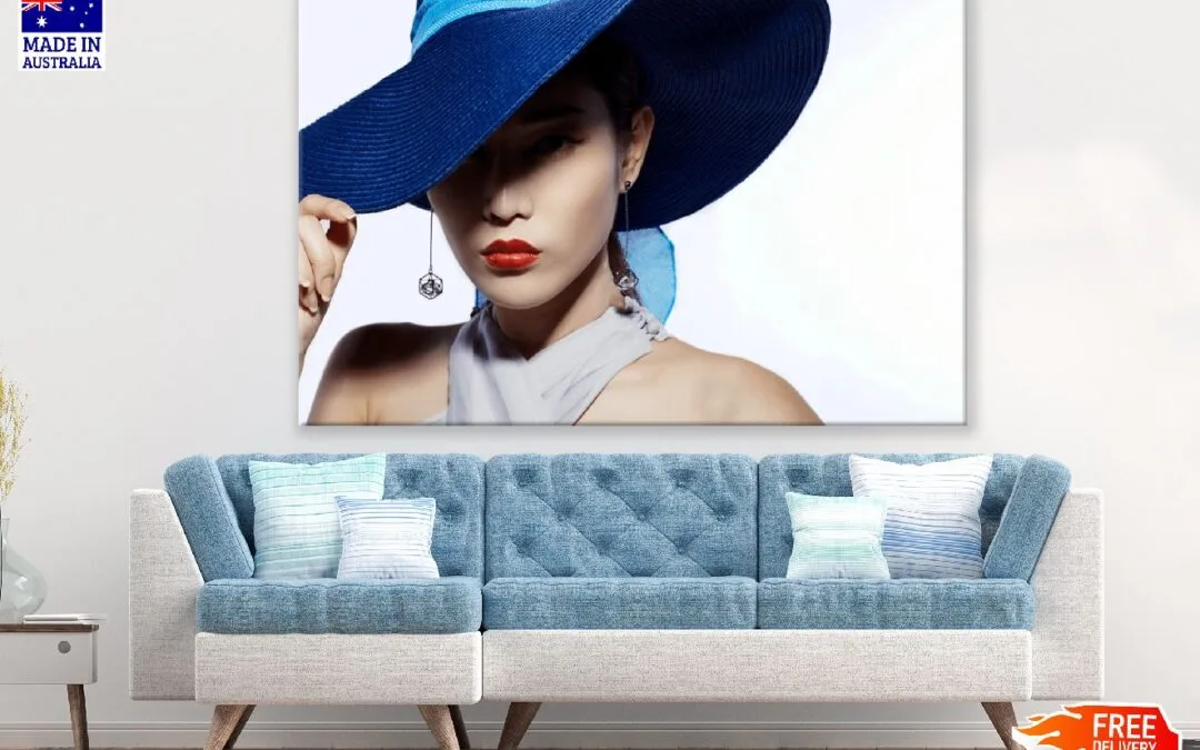 Asian Fashion Model in Hat Photograph Print 100% Australian Made