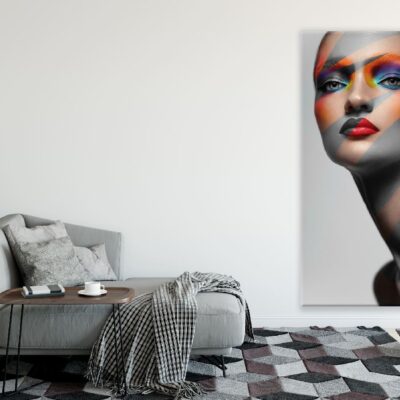 Fashion Girl With Colorful Eye Makeup Photograph Print 100% Australian Made