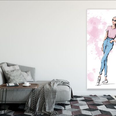 Casual Fashion Girl Illustration Print 100% Australian Made