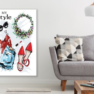 Fashion Set with Shoes Clothes Illustration Print 100% Australian Made
