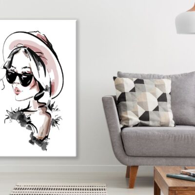Fashion Girl with Sunglasses Illustration Print 100% Australian Made