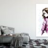 Fashion Curly Hair Girl Illustration Print 100% Australian Made - Image 2