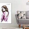 Fashion Curly Hair Girl Illustration Print 100% Australian Made