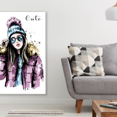 Cute Girl with Sunglasses Illustration Print 100% Australian Made
