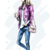 Girl with Coffee Cup Illustration Print 100% Australian Made - Image 3
