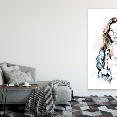 Young Woman with Sunglasses Illustration Print 100% Australian Made