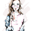 Young Woman with Sunglasses Illustration Print 100% Australian Made - Image 3