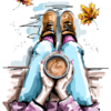 Fashion Elegant Girl with Hat Illustration Print 100% Australian Made - Image 3