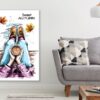 Fashion Elegant Girl with Hat Illustration Print 100% Australian Made
