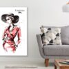 Girl with Coffee Cup Illustration Print 100% Australian Made - Image 2