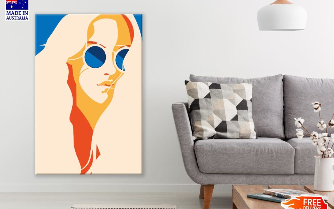 Woman with Long Hair Illustration Print 100% Australian Made