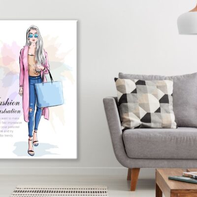 Fashion Girl with Captions Illustration Print 100% Australian Made