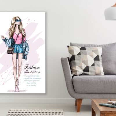 Fashion Woman with Captions Illustration Print 100% Australian Made
