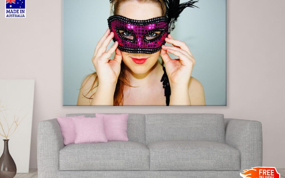 Woman in Mask Closeup Photograph Print 100% Australian Made