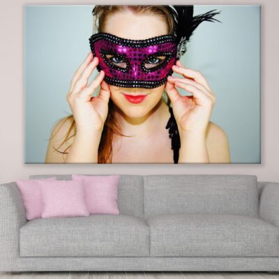 Woman in Mask Closeup Photograph Print 100% Australian Made