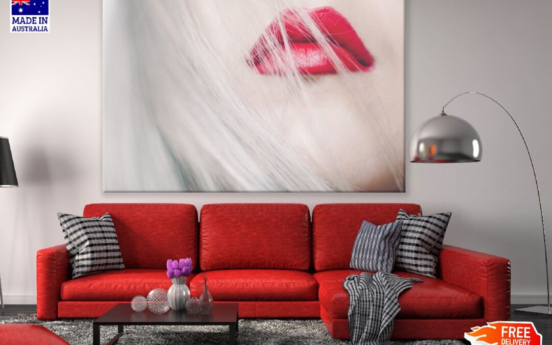 Red Lips Closeup Photograph Print 100% Australian Made