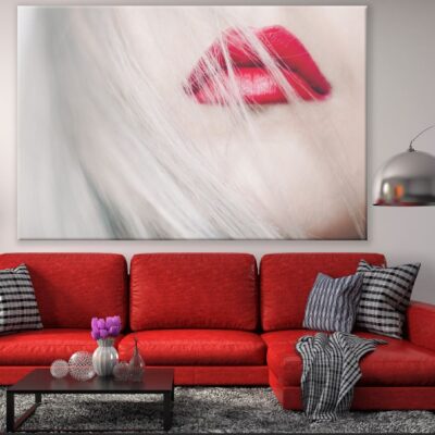 Red Lips Closeup Photograph Print 100% Australian Made