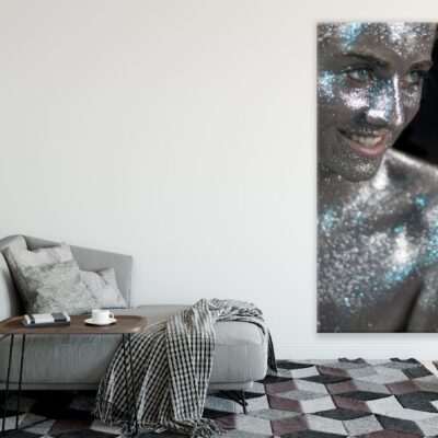 Fashion Model With Silver Makeup Photograph Print 100% Australian Made