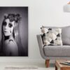 Makeup Girl with Headdress B&W Photograph Print 100% Australian Made - Image 2