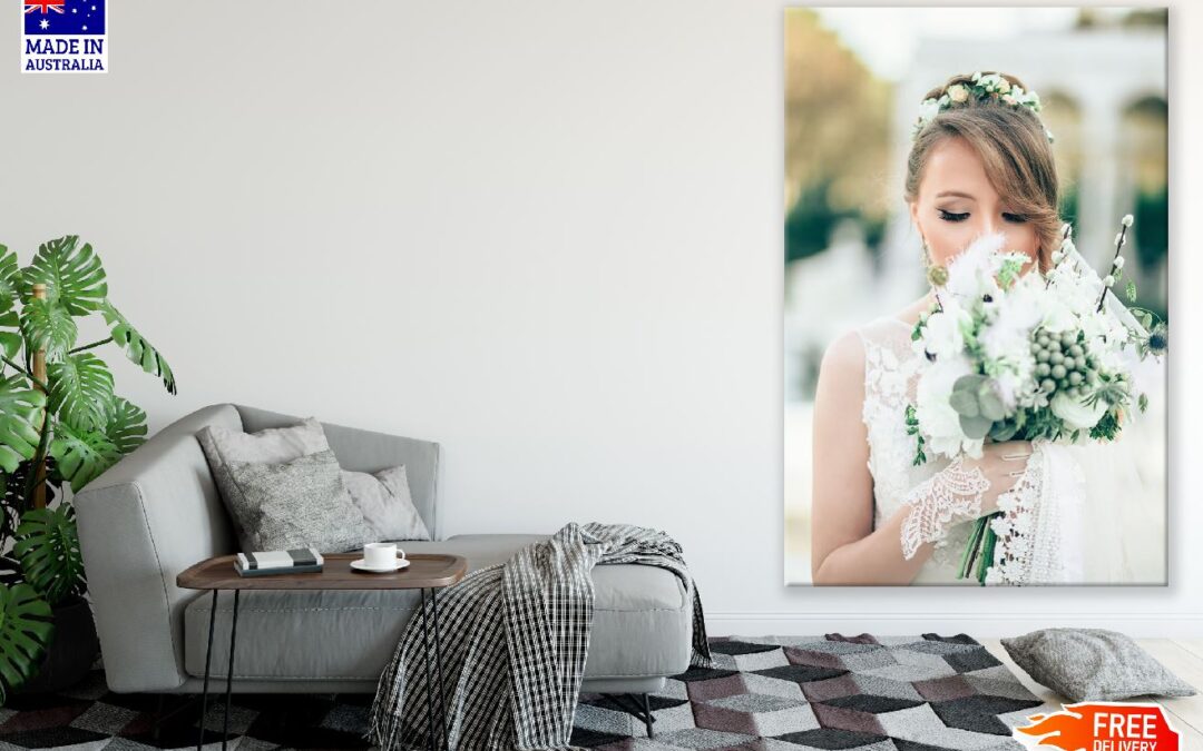 Woman with White Wedding Dress Photograph Print 100% Australian Made
