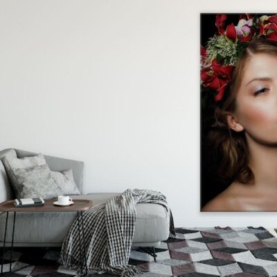 Makeup Girl with Headdress Closeup Photograph Print 100% Australian Made