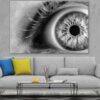Eye Macro B&W Photograph Print 100% Australian Made