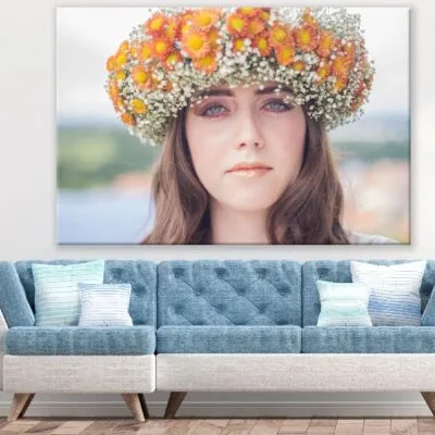 Girl With Flower Headdress Photograph Print 100% Australian Made