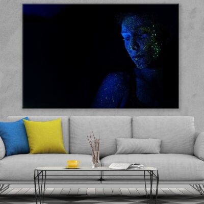 Blue & Green Woman Digital Art Print 100% Australian Made