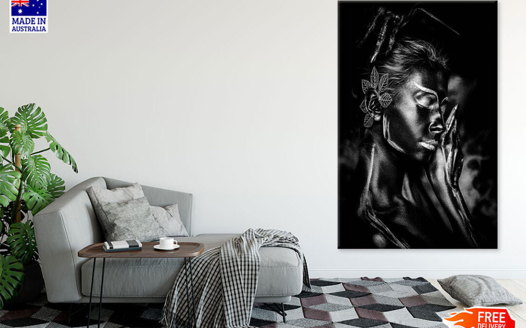 Girl with Makeup B&W Photograph Print 100% Australian Made