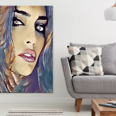 Beauty Girl Portrait Watercolor Painting Print 100% Australian Made