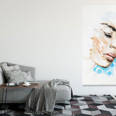 Beauty Girl Portrait Watercolor Painting Print 100% Australian Made