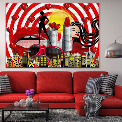 Makeup & Fashion Abstract Design Print 100% Australian Made