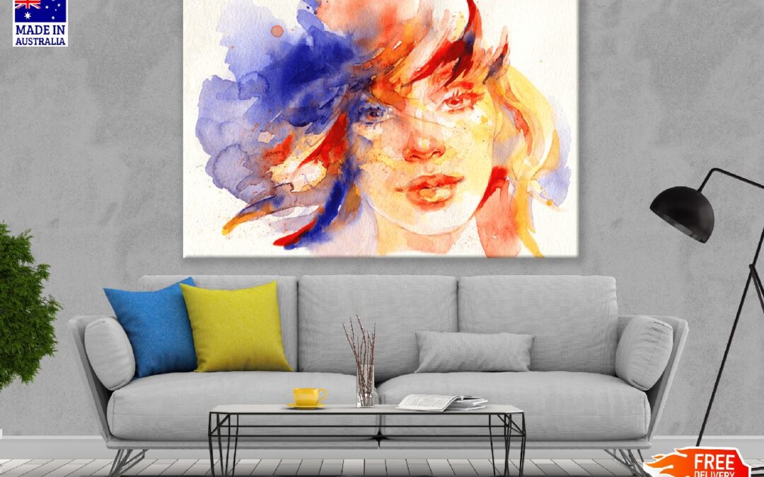 Redhead Girl Abstract Watercolor Painting Print 100% Australian Made