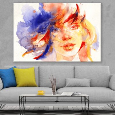Redhead Girl Abstract Watercolor Painting Print 100% Australian Made