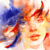 Redhead Girl Abstract Watercolor Painting Print 100% Australian Made - Image 3